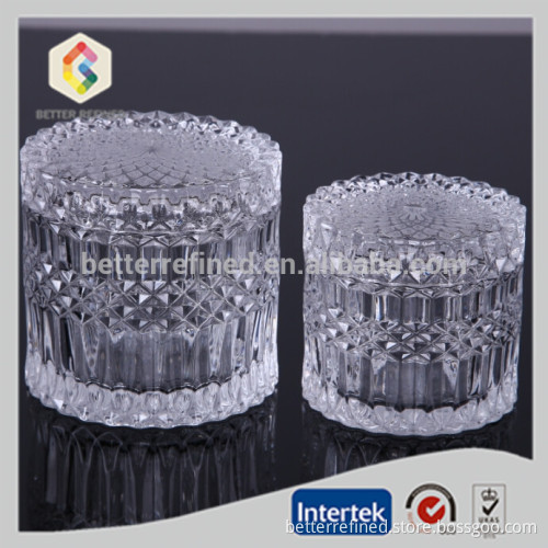 GEO Cut Glass Candle Jar